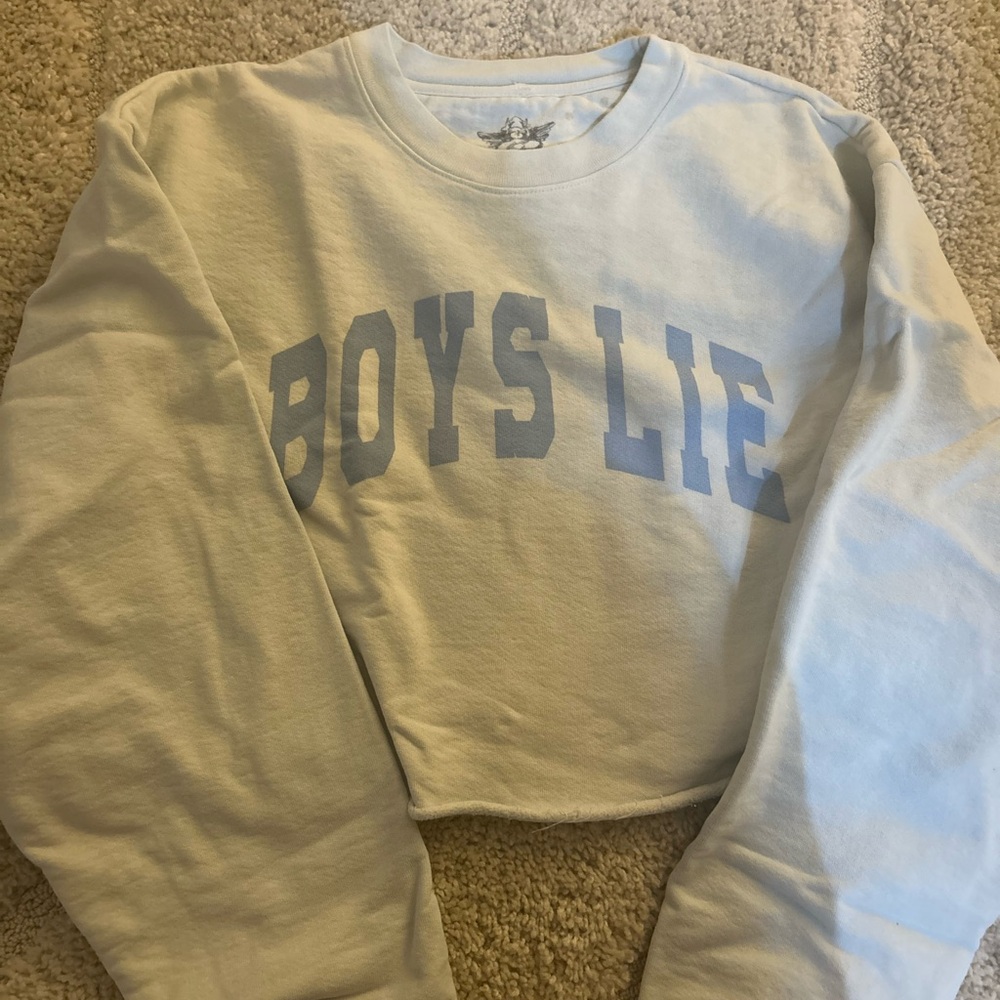 Boys lie cropped sweatshirt